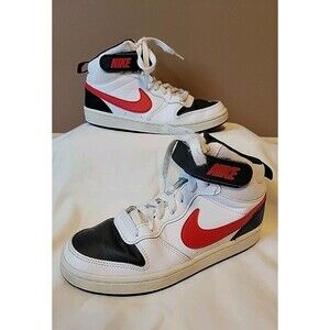 Nike Court Borough Mid 2 Boys Size 4Y White Athletic Shoes Sneakers CD7782-110